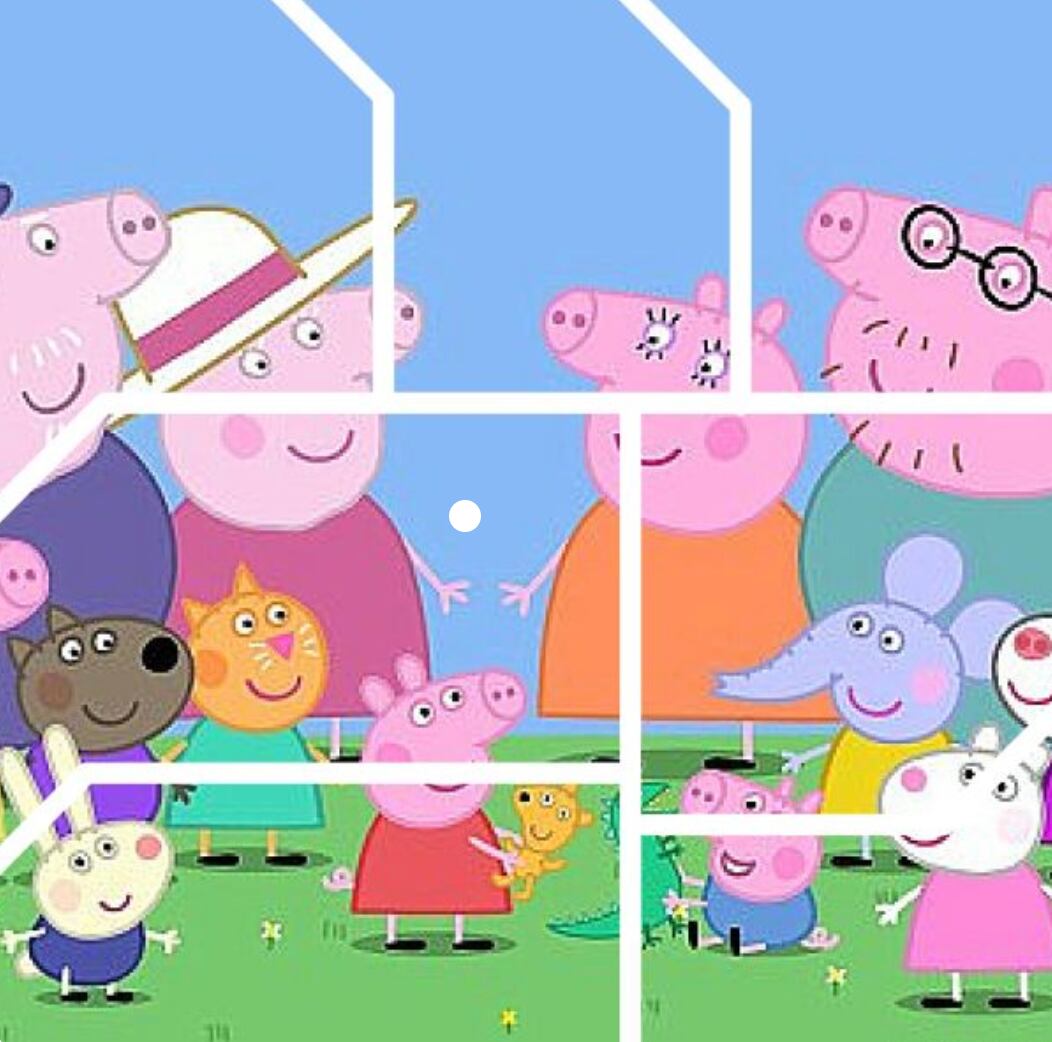 Rompecabezas de Peppa Pig con su familia y amigos