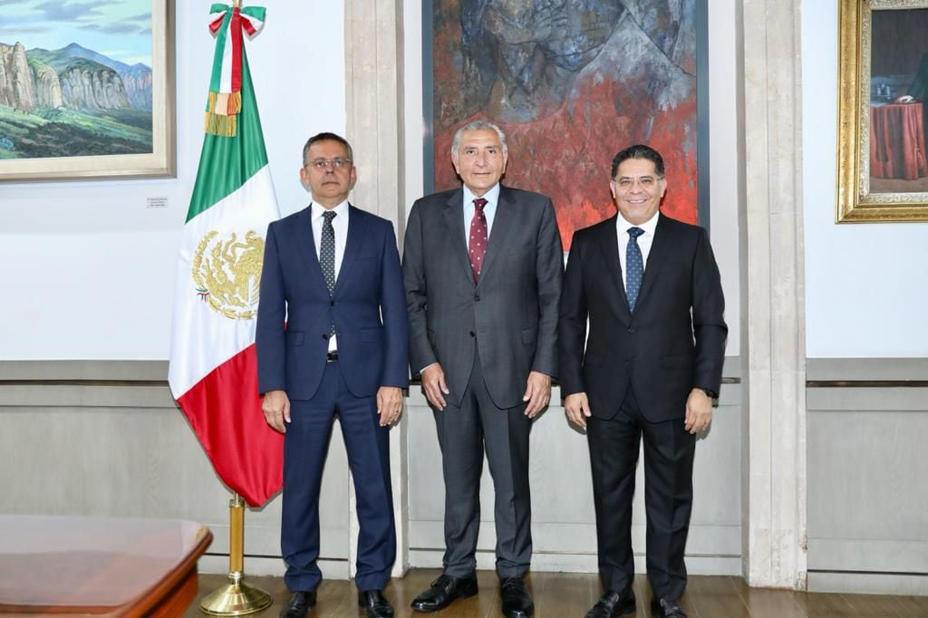 César Yáñez, Adán Augusto López y Rabindranath Salazar