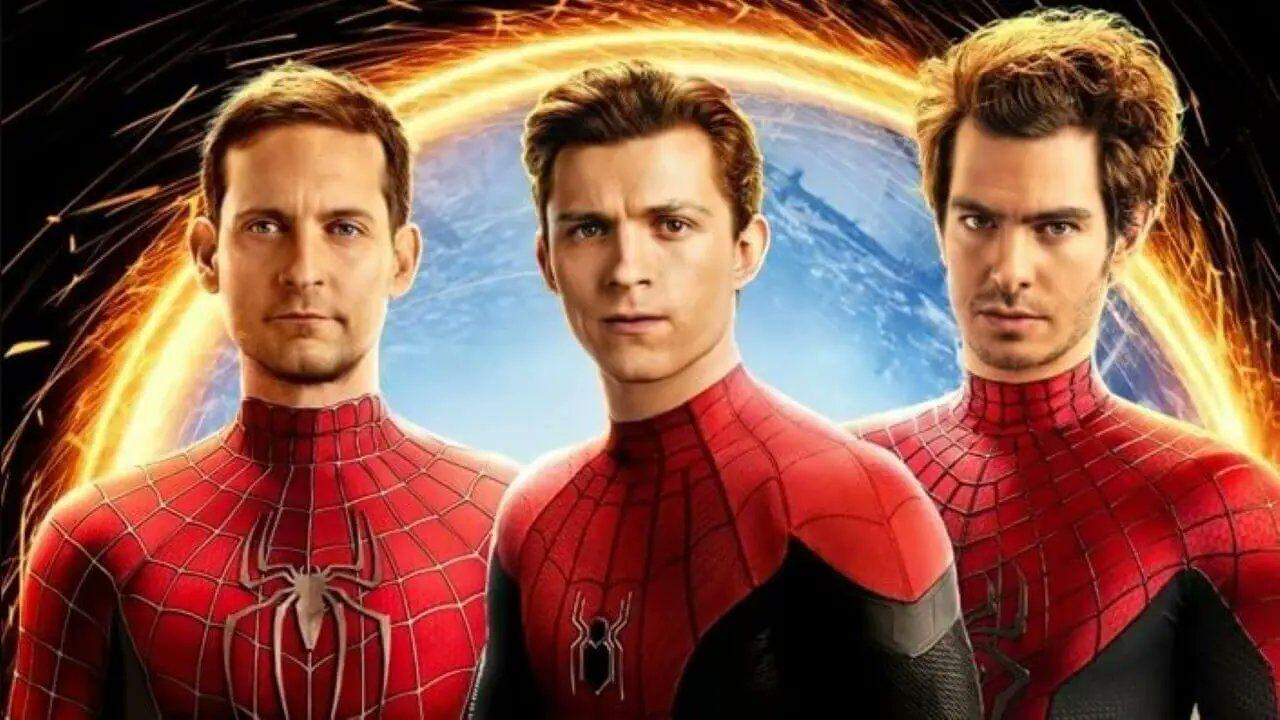 Tom Holland, Andrew Garfield y Tobey Maguire como Spider-Man