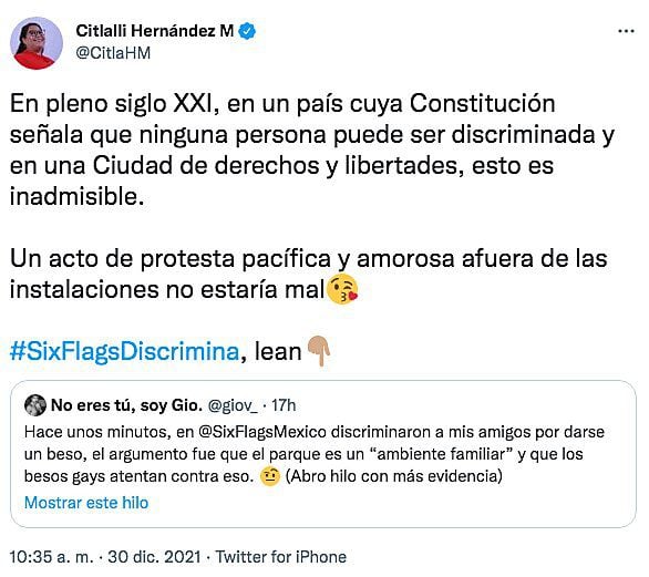 Tuit de Citlalli Hernández