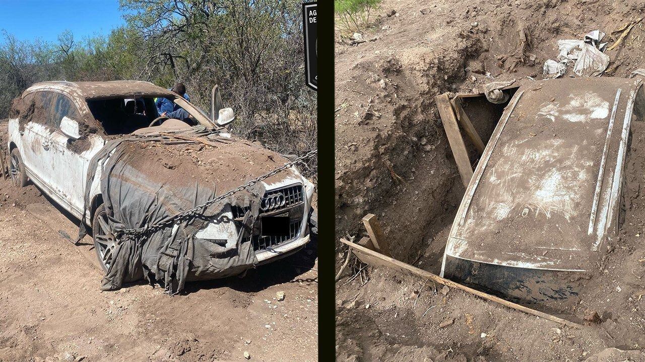 Audi enterrado en Chihuahua