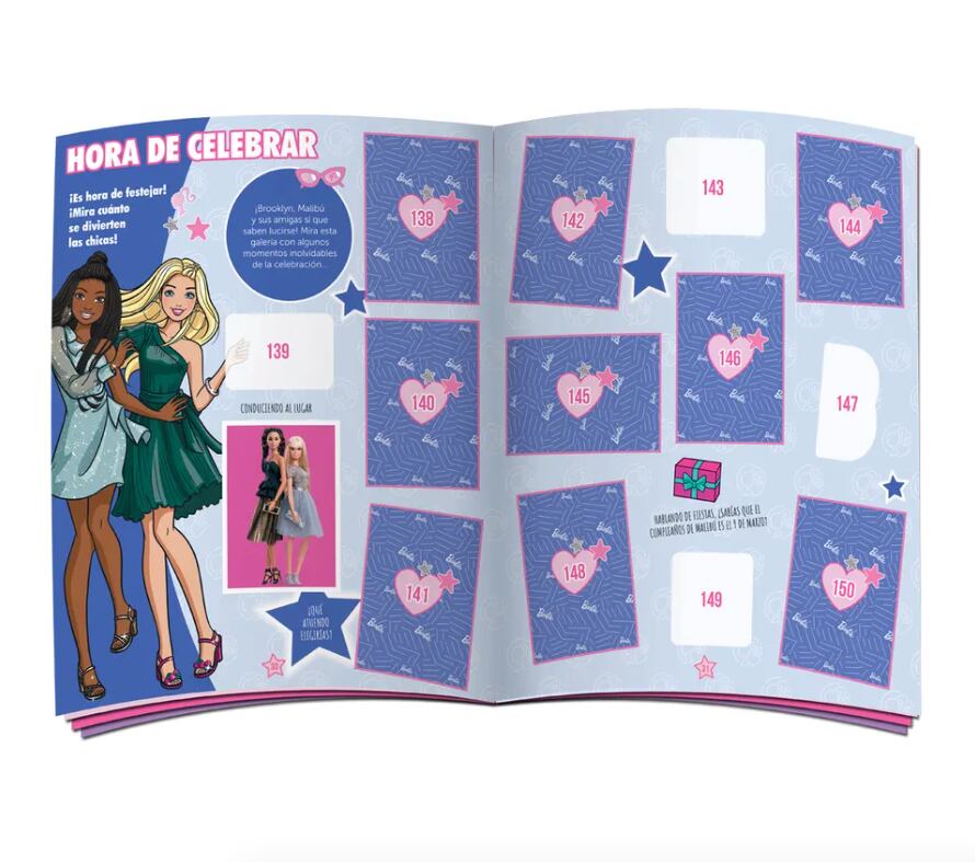 Este es el álbum de estampas de Barbie