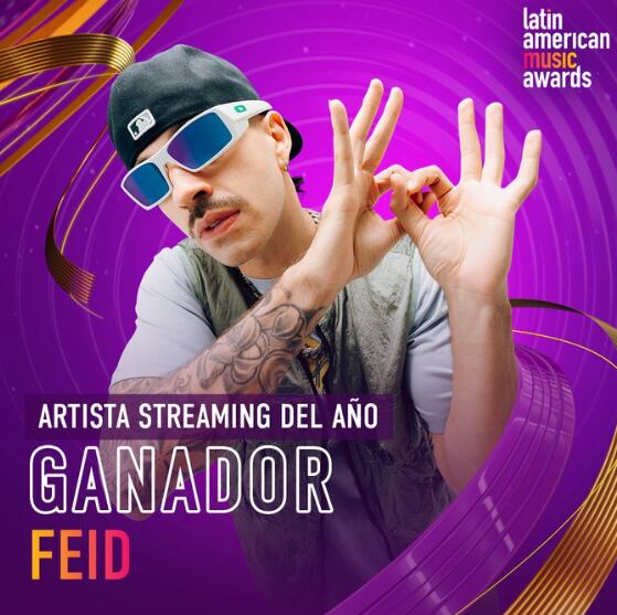Feid gana a Artista Streaming Del Año