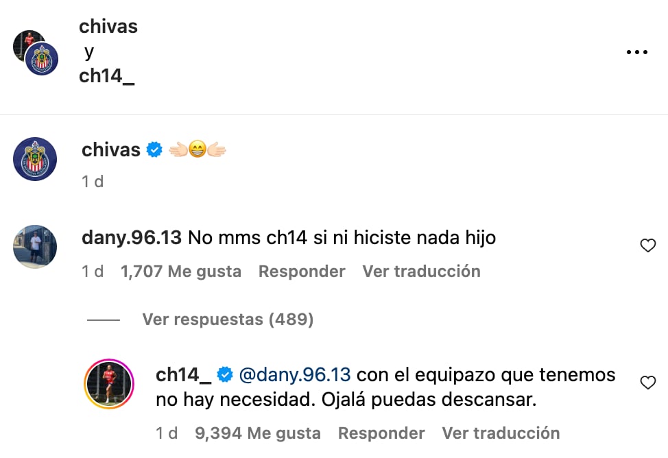 Instagram de Chicharito Hernández