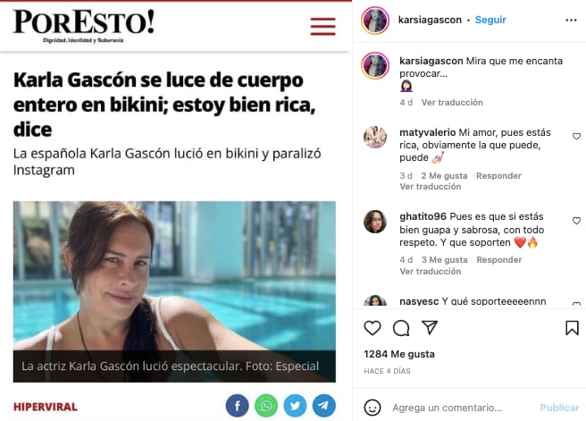 Triunfa Karla Sofía Gascón desnuda
