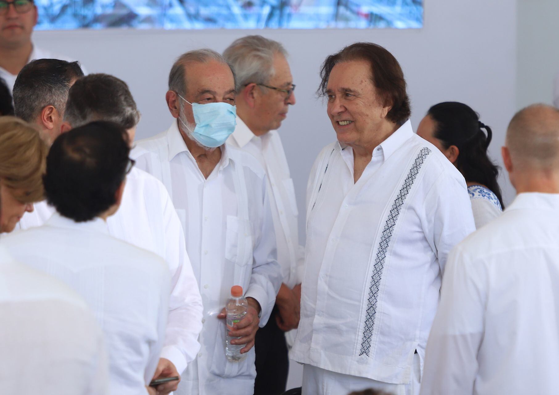 Carlos Slim en inauguración de refinería Dos Bocas