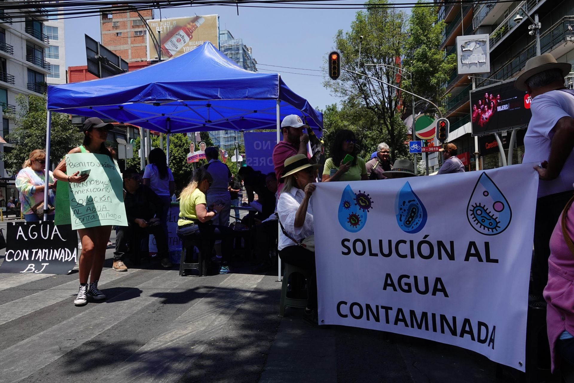 Protesta por agua contaminada