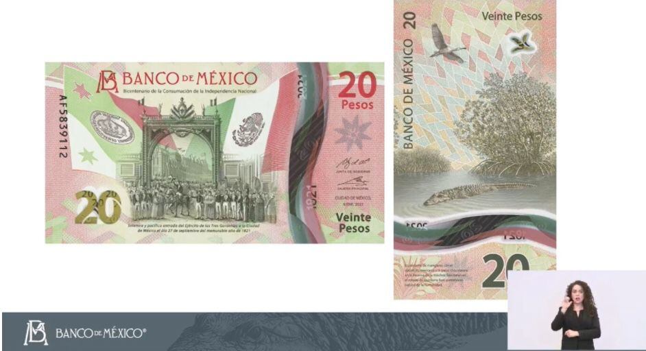Arco del triunfo en el nuevo billete de 20 pesos
