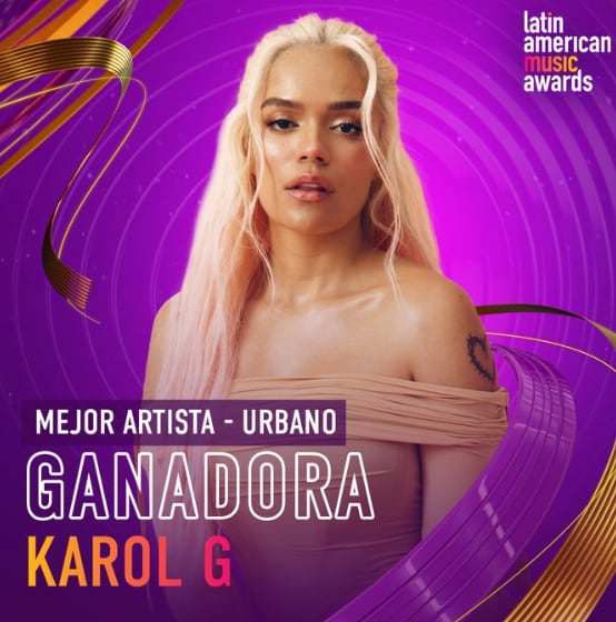 Karol G gana a Mejor Artista – Urbano