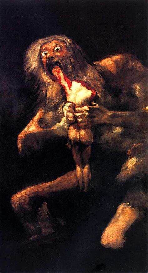Saturno devorando a su hijo. Cuadro de Francisco de Goya