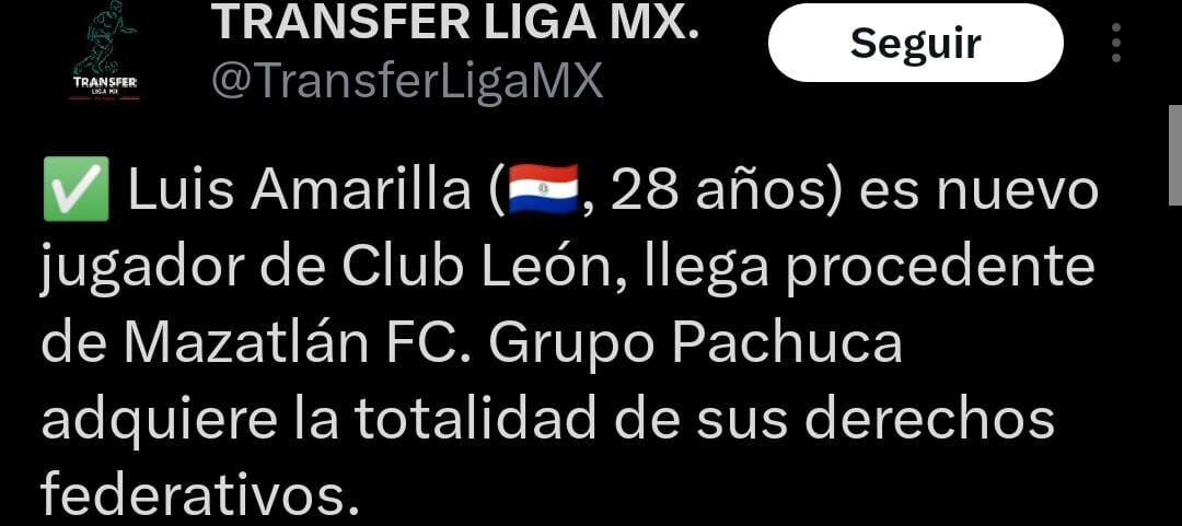 Luis Amarilla sería jugador de Club León en el Apertura 2024.