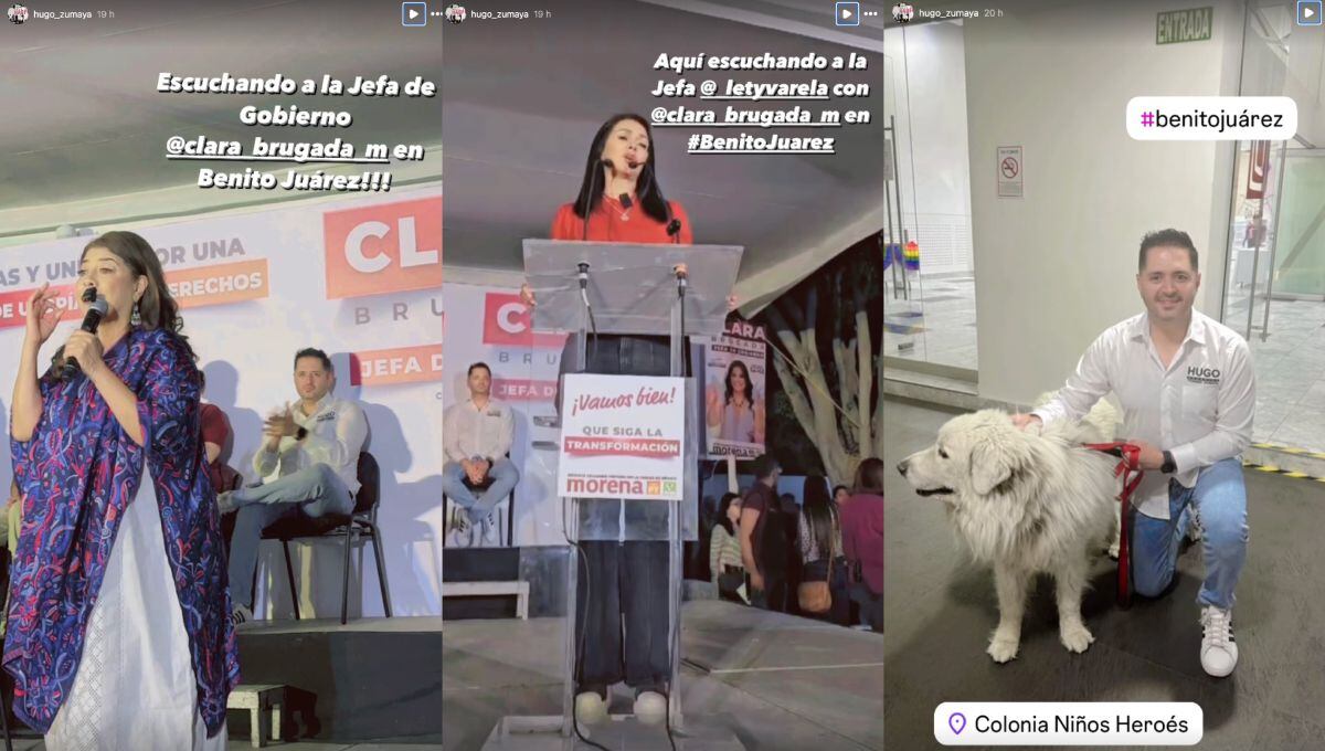 Hugo Torres Zumaya presumió fotos de su participación en evento de Lety Varela y Clara Brugada