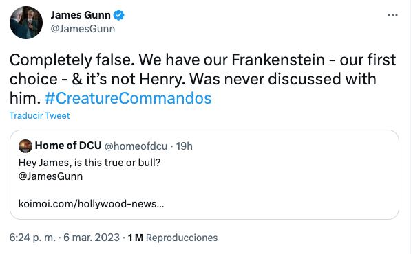 James Gunn revela que le ha ofrecido otros papeles a Henry Cavill; pero no el de Superman