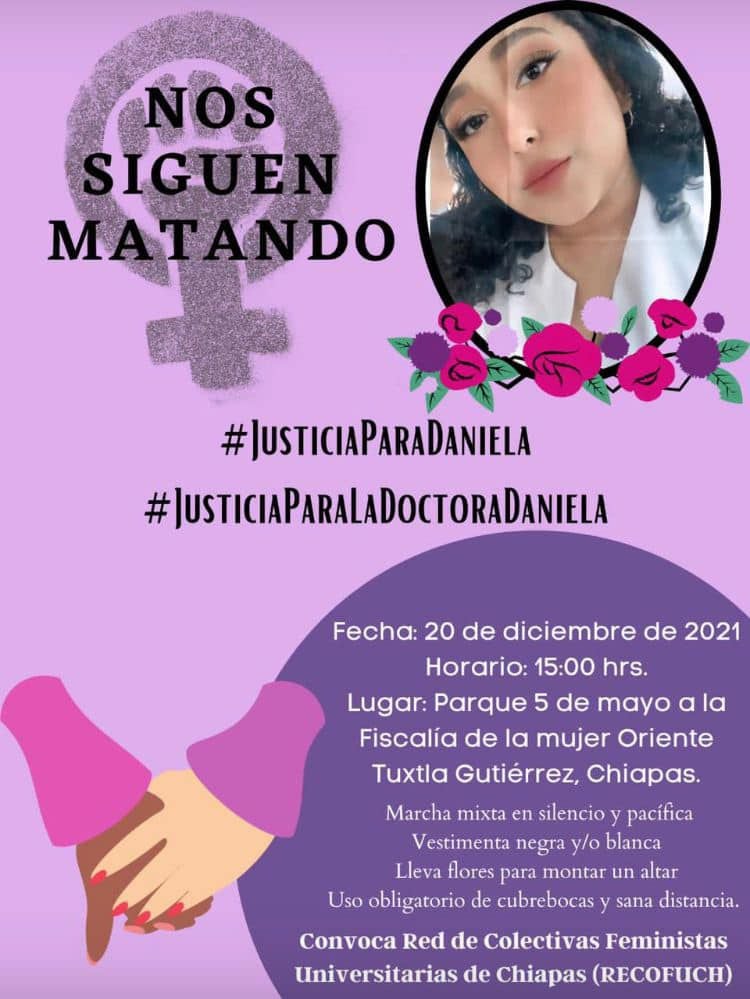 Marcha por feminicidio de Daniela