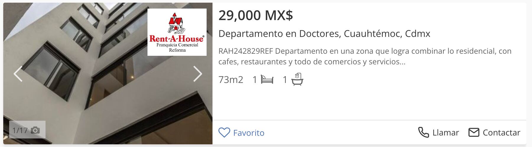 Rentas en la colonia Doctores CDMX