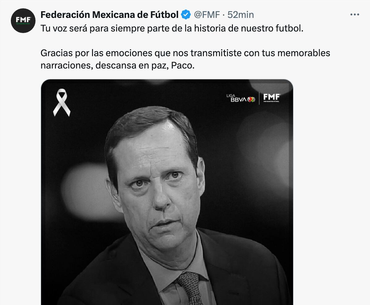 La FMF se despide de Paco Villa