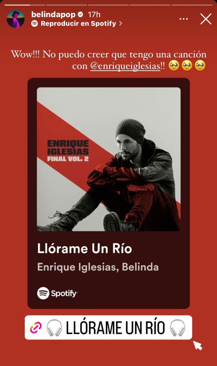 Belinda y Enrique Iglesias presentan su nueva colaboración ‘Llórame un río’