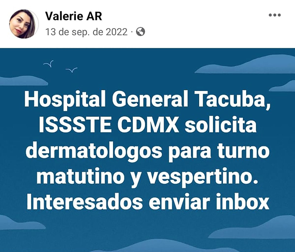Redes sociales de la doctora, Valerie Alcántara Ramírez