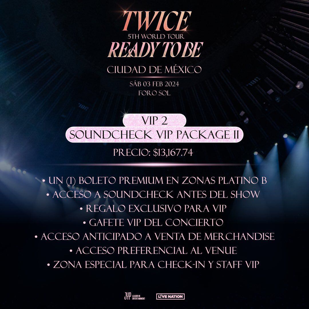 Paquetes VIP de Twice