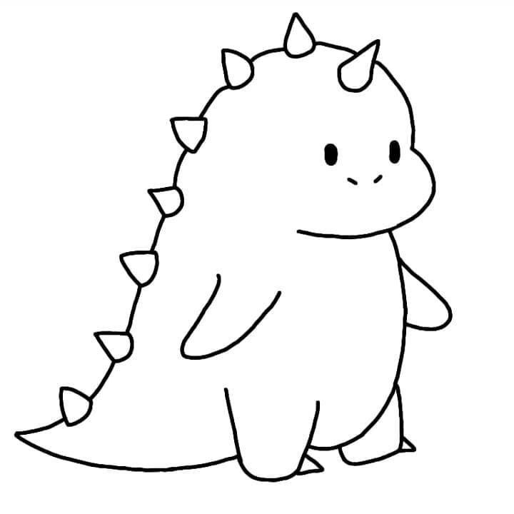 Dibujo de dinosaurio, George: Peppa Pig