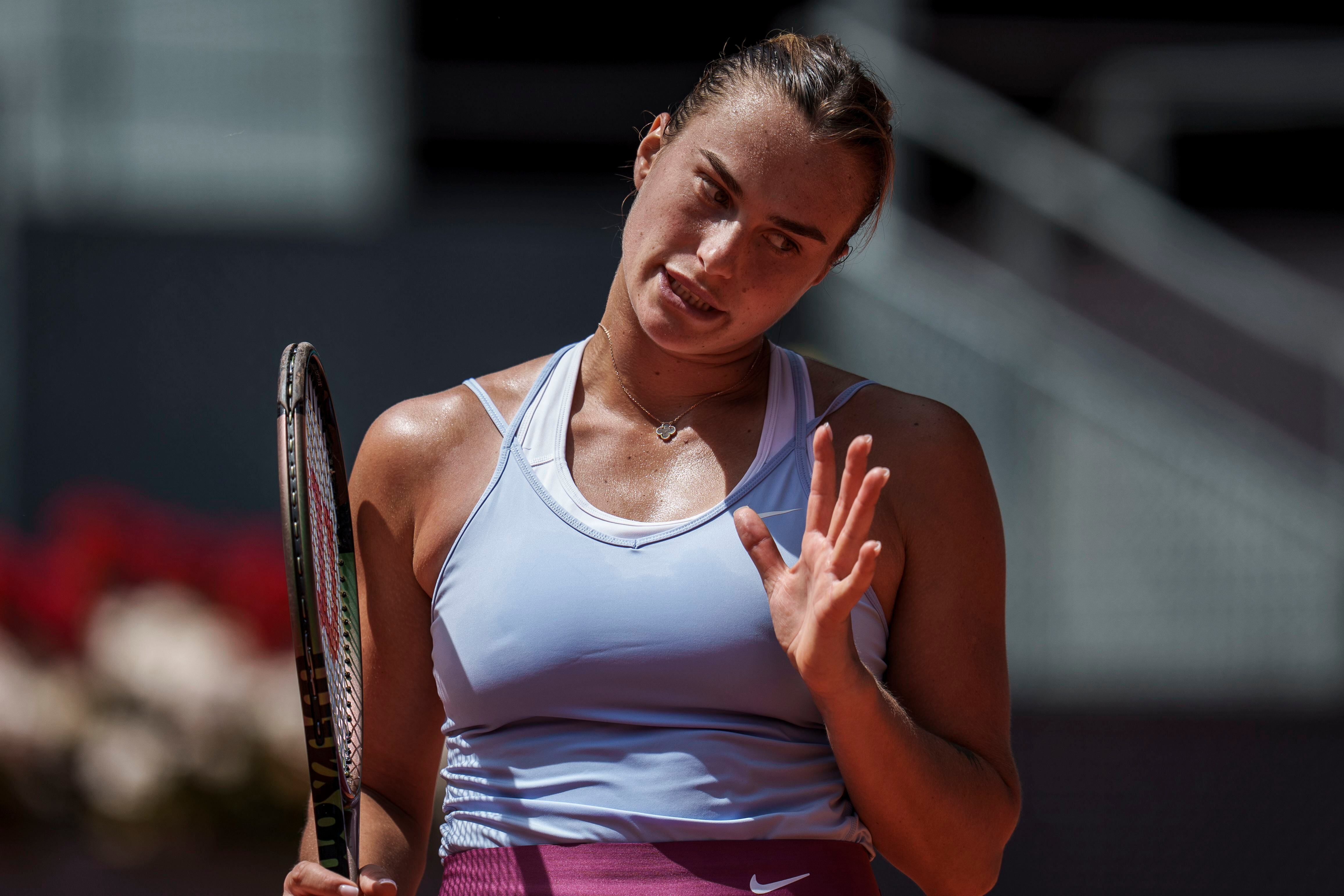 Aryna Sabalenka, finalista del Madrid Open.