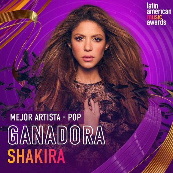 Shakira gana a Mejor Artista – Pop