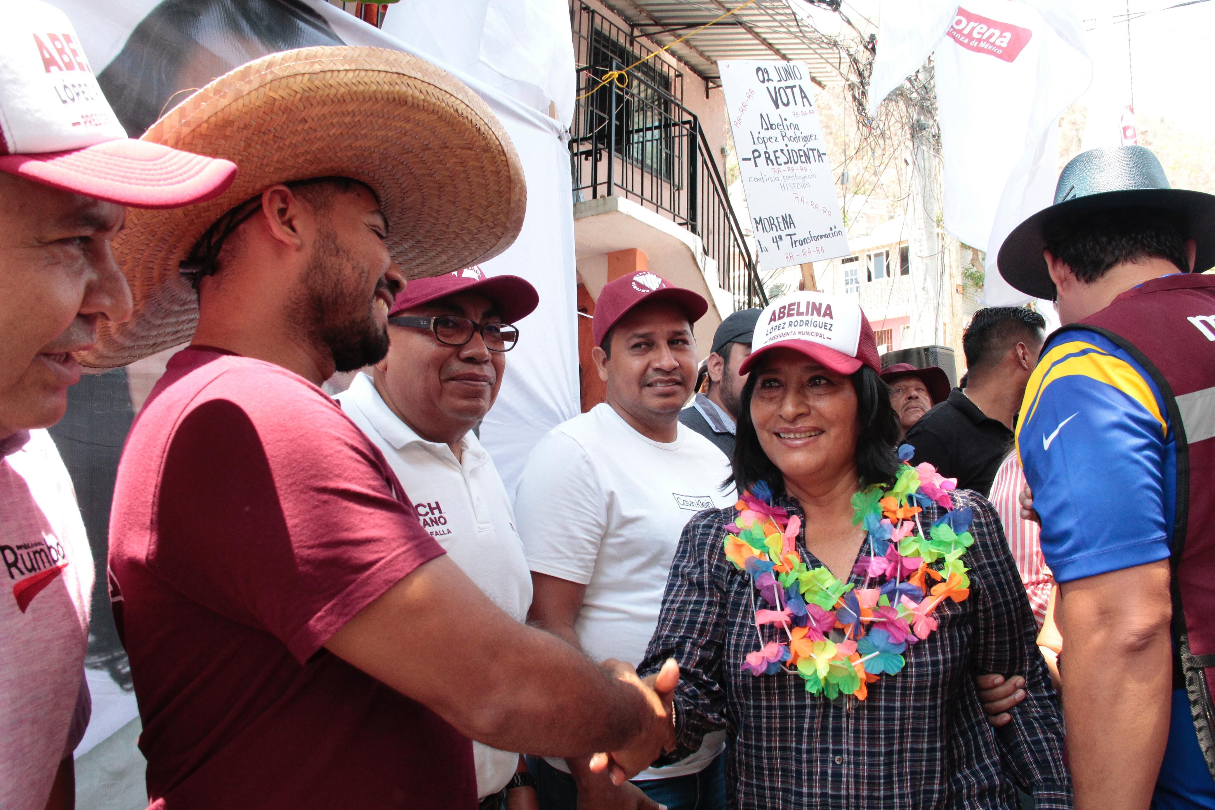 Abelina López Rodríguez, candidata de la coalición Morena-PT-PVEM