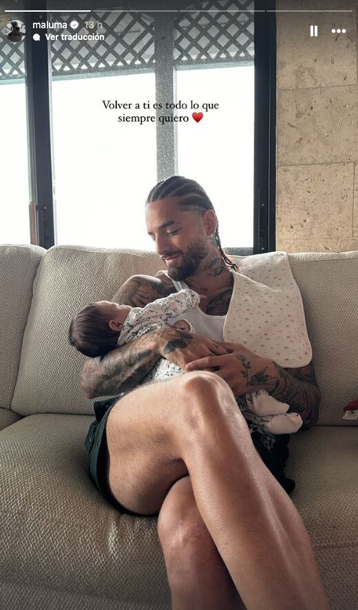 Maluma cargando a su bebé es la foto más criticada por la masculinidad frágil
