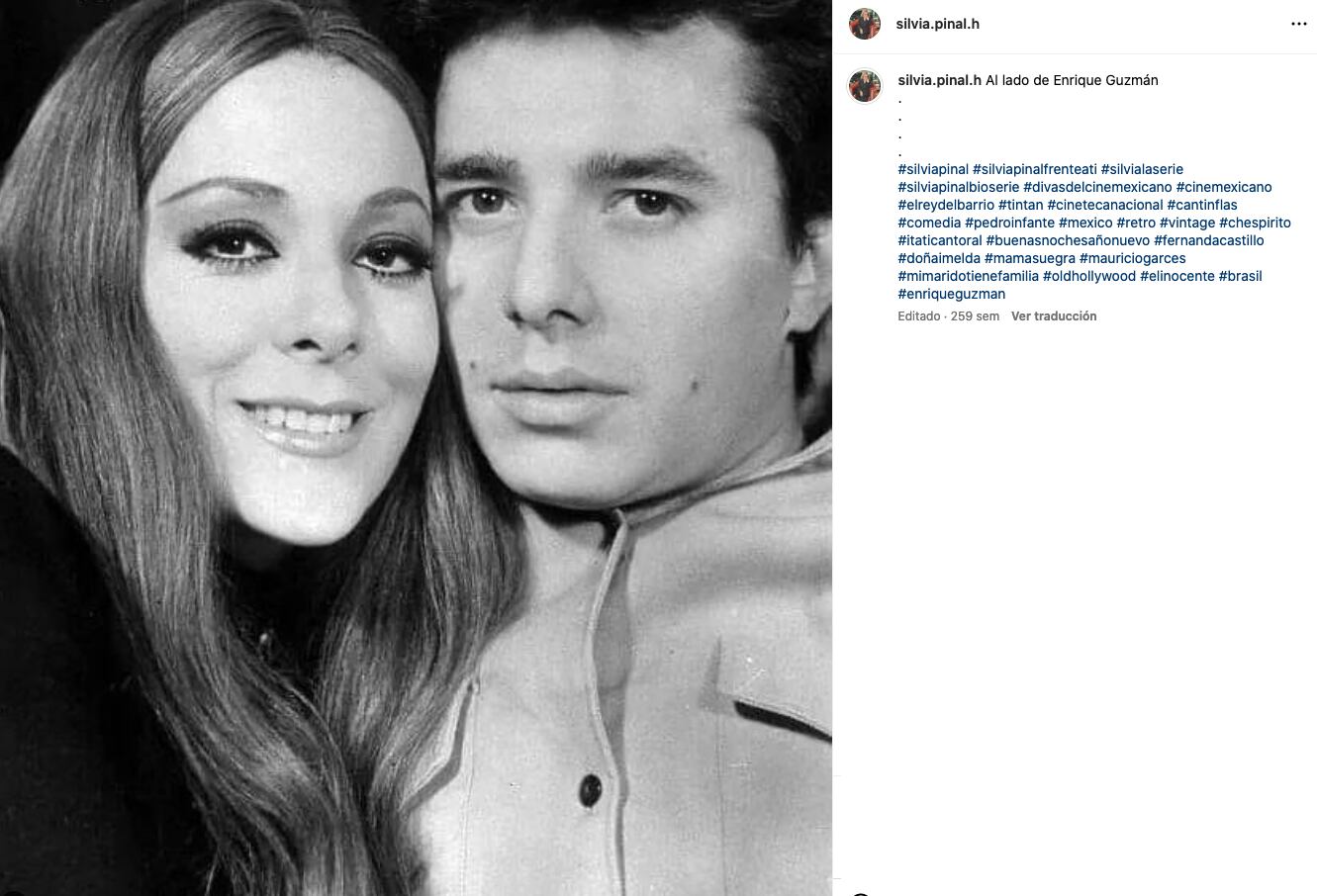 Silvia Pinal comparte en su Instagram una foto con Enrique Guzmán.