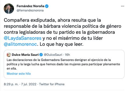 Tuit Gerardo Fernández Noroña