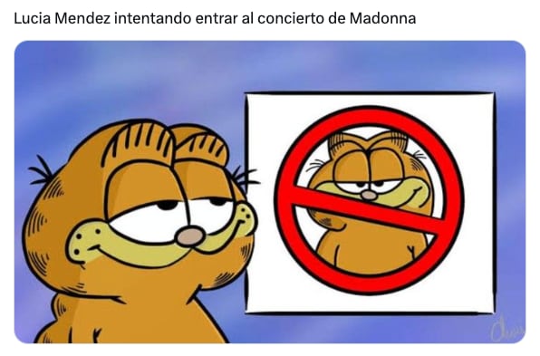 Meme de Lucía Méndez como invitada de Madonna en concierto