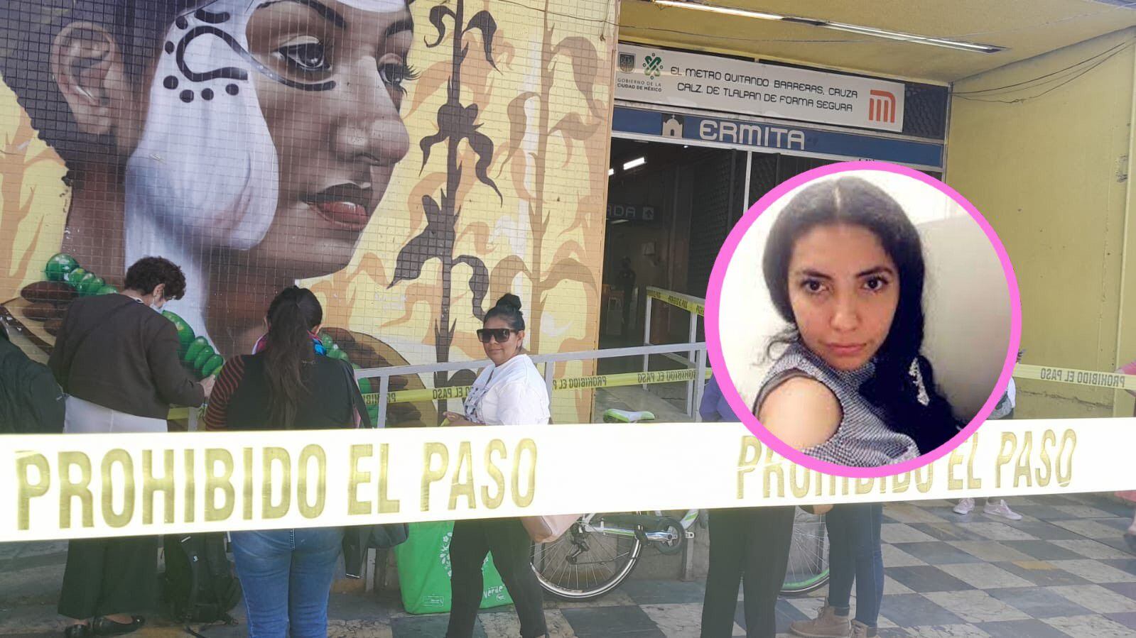 Familia de Viviana Garrido se maniefista en Metro Ermita por 4 años de desaparecida