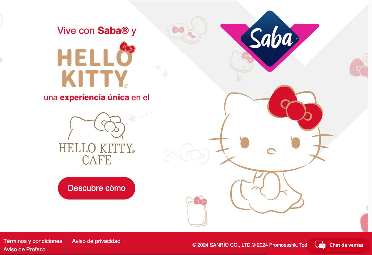 Así puedes conseguir el kit de bienvenida de Saba y Hello Kitty