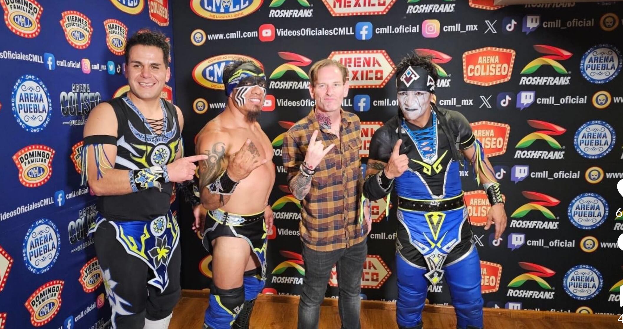 Corey Taylor en Arena México; el vocalista de Slipknot está en México y se fue a las luchas