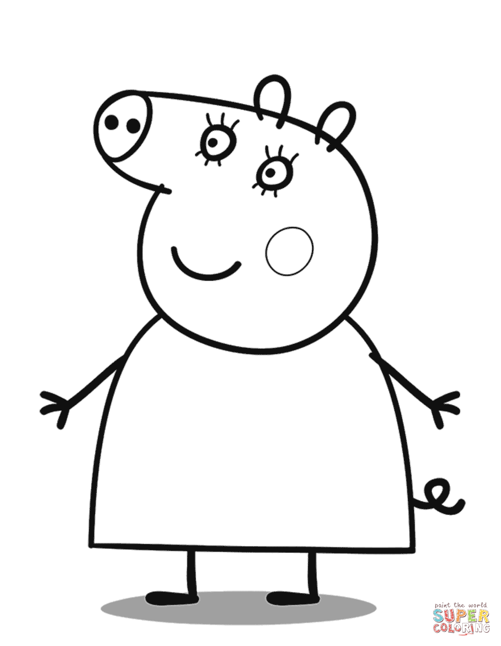 Mamá Cerdita de Peppa Pig: 10 dibujos para el Día de la Madre bonitos que puedes colorear y regalar