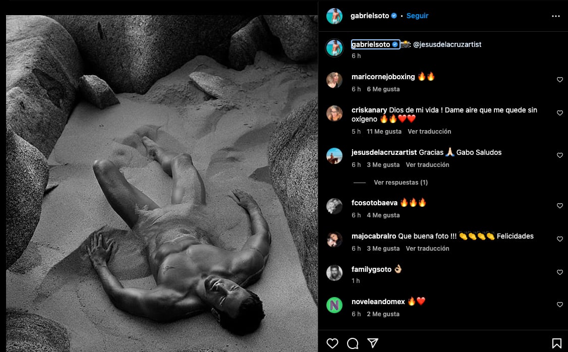 Gabriel Soto comparte sensual fotografía, pero Irina Baeva ni un like le dio