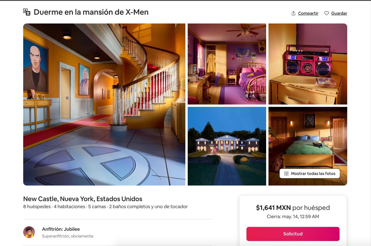 Ahora puedes hospedarte en la mansión de X-Men 97 con Airbnb