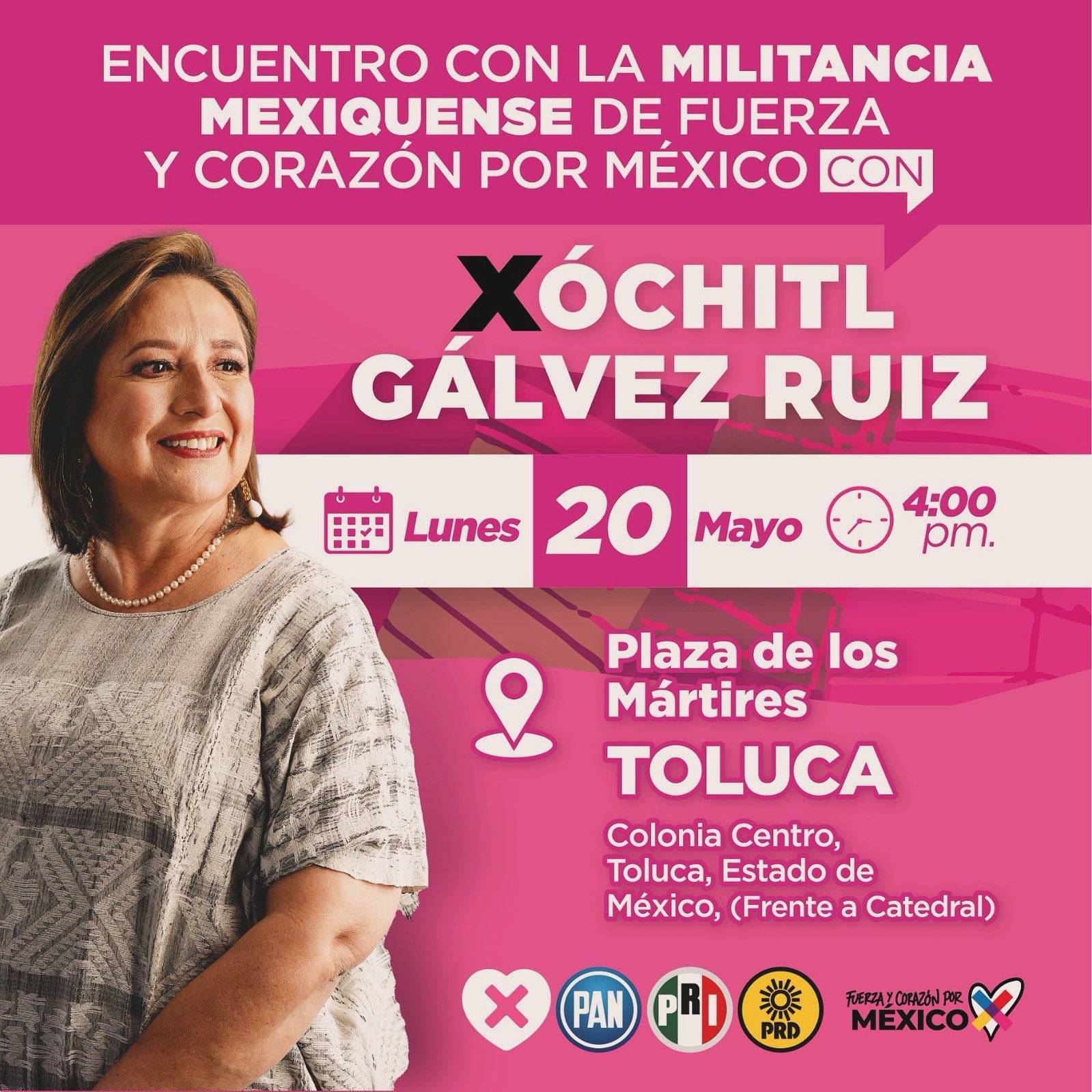 Xóchitl Gálvez en Toluca, Estado de México