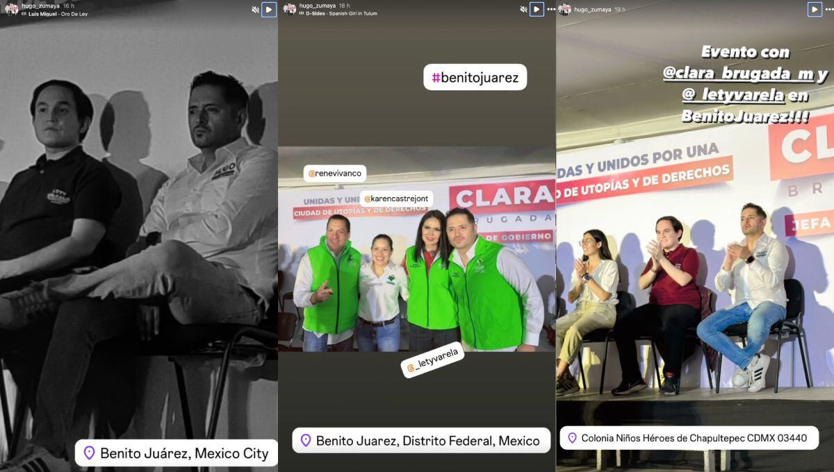 Hugo Torres Zumaya presumió fotos de su participación en evento de Lety Varela y Clara Brugada
