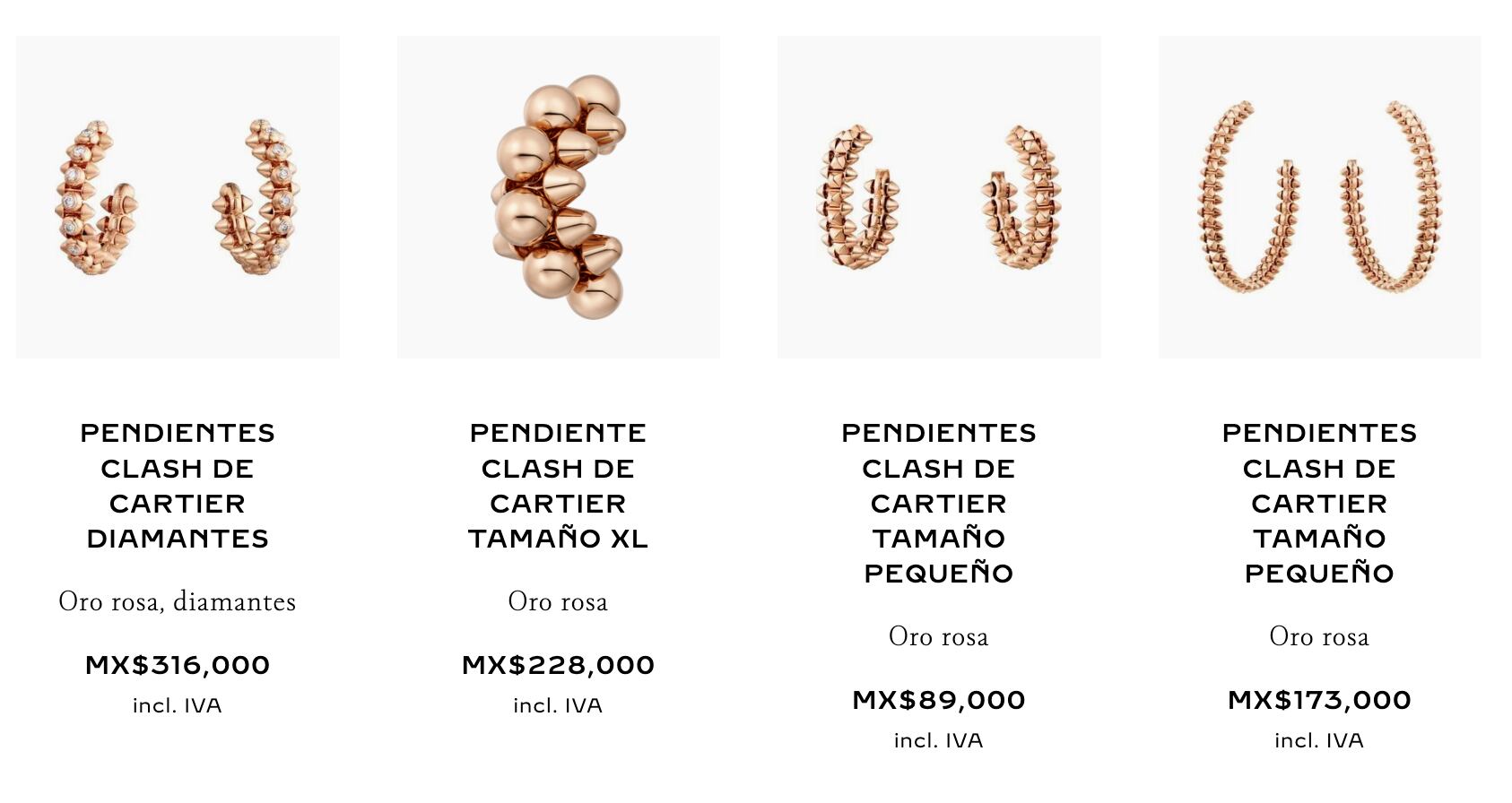Precio real aretes Cartier