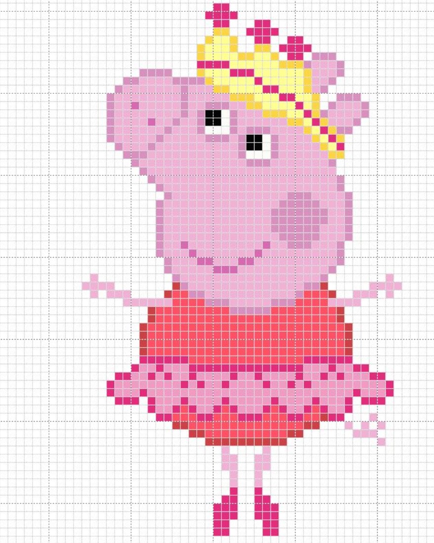 Peppa Pig bailarina para bordar