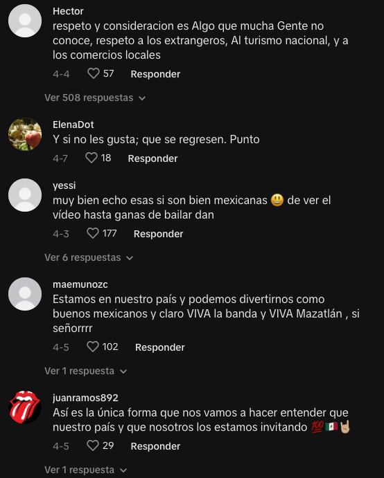 Usuarios dividen sus opiniones sobre la música de banda que habría corrido a turistas en Mazatlán