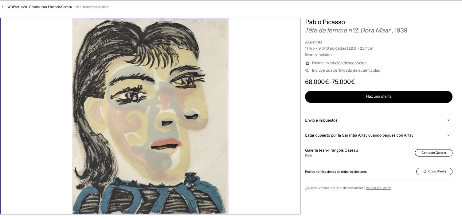 Cuadro de Pablo Picasso adquirido por Mia Khalifa