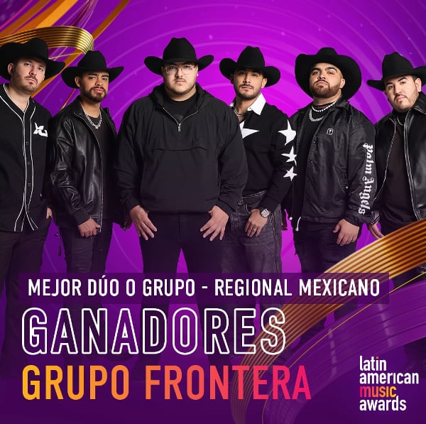 Grupo Frontera gana a Mejor Dúo o Grupo Regional Mexicano