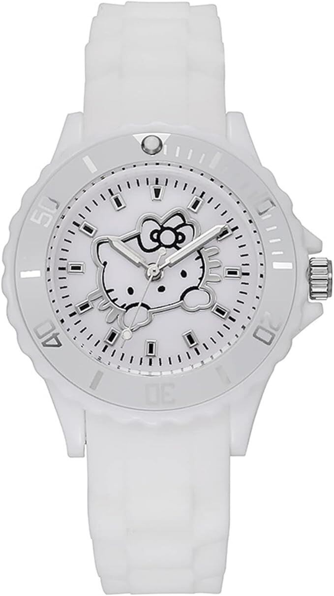 Reloj de pulsera analógico blanco de Hello Kitty