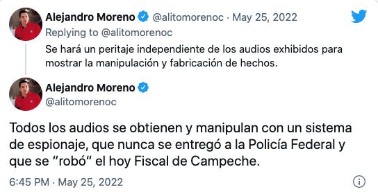 Alejandro Moreno acusa espionaje en su contra