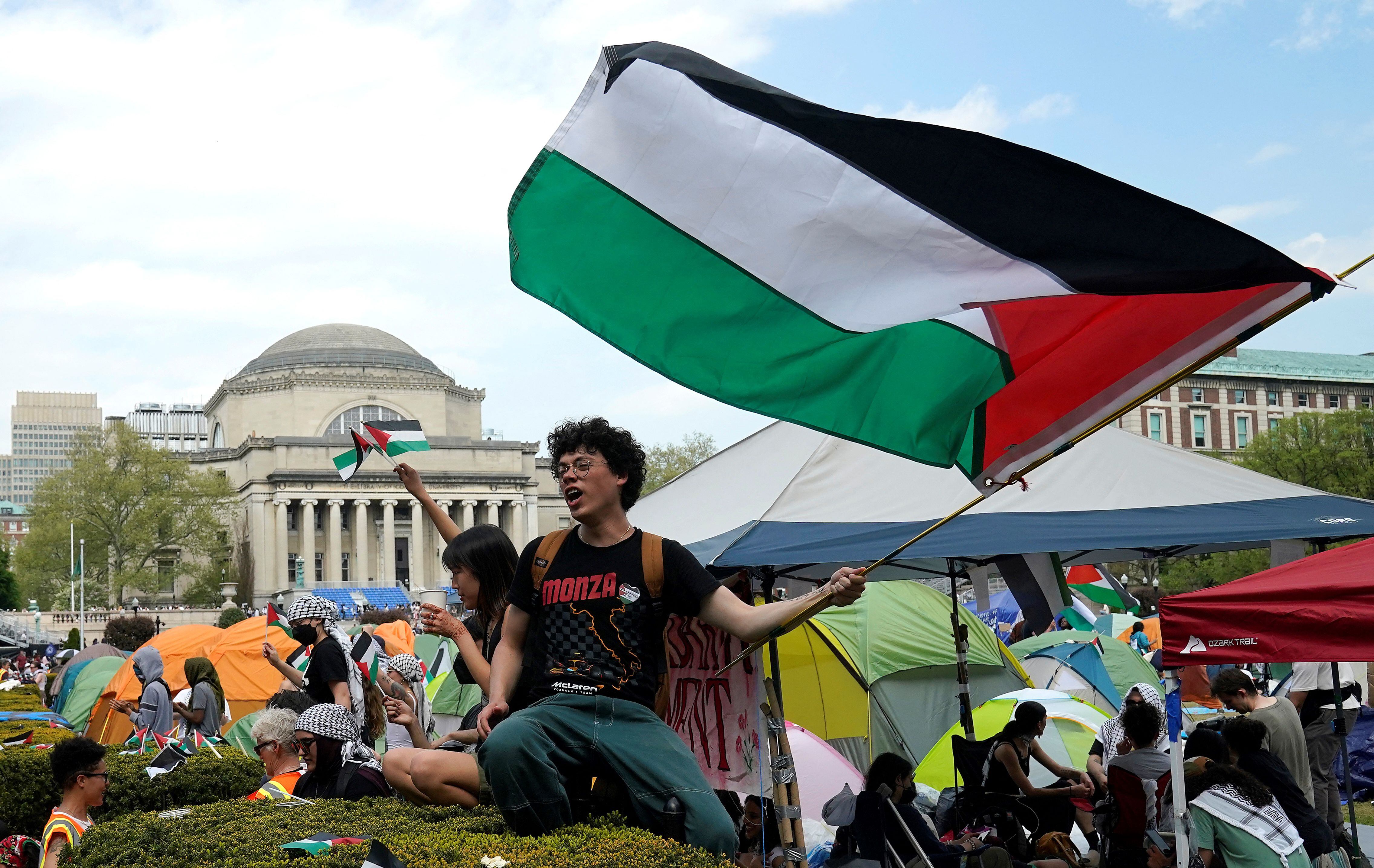 Campamento en Universidad de Columbia contra el genocidio en Gaza