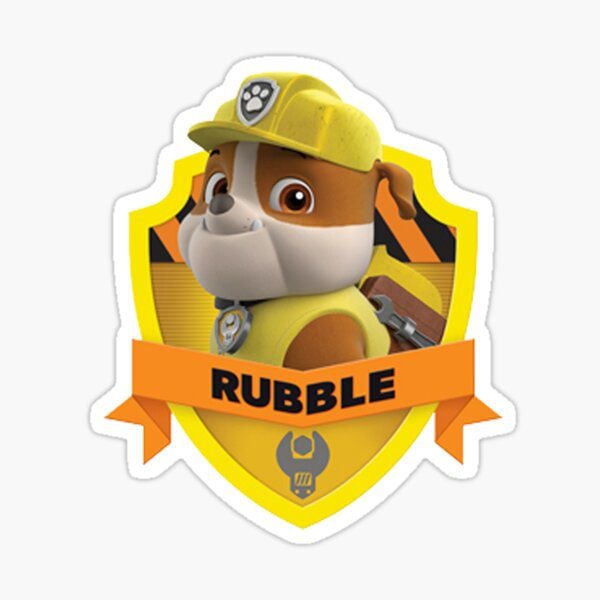 Stickers de Rubble: 6 estampas para descargar que protagoniza el perrito constructor de Paw Patr
