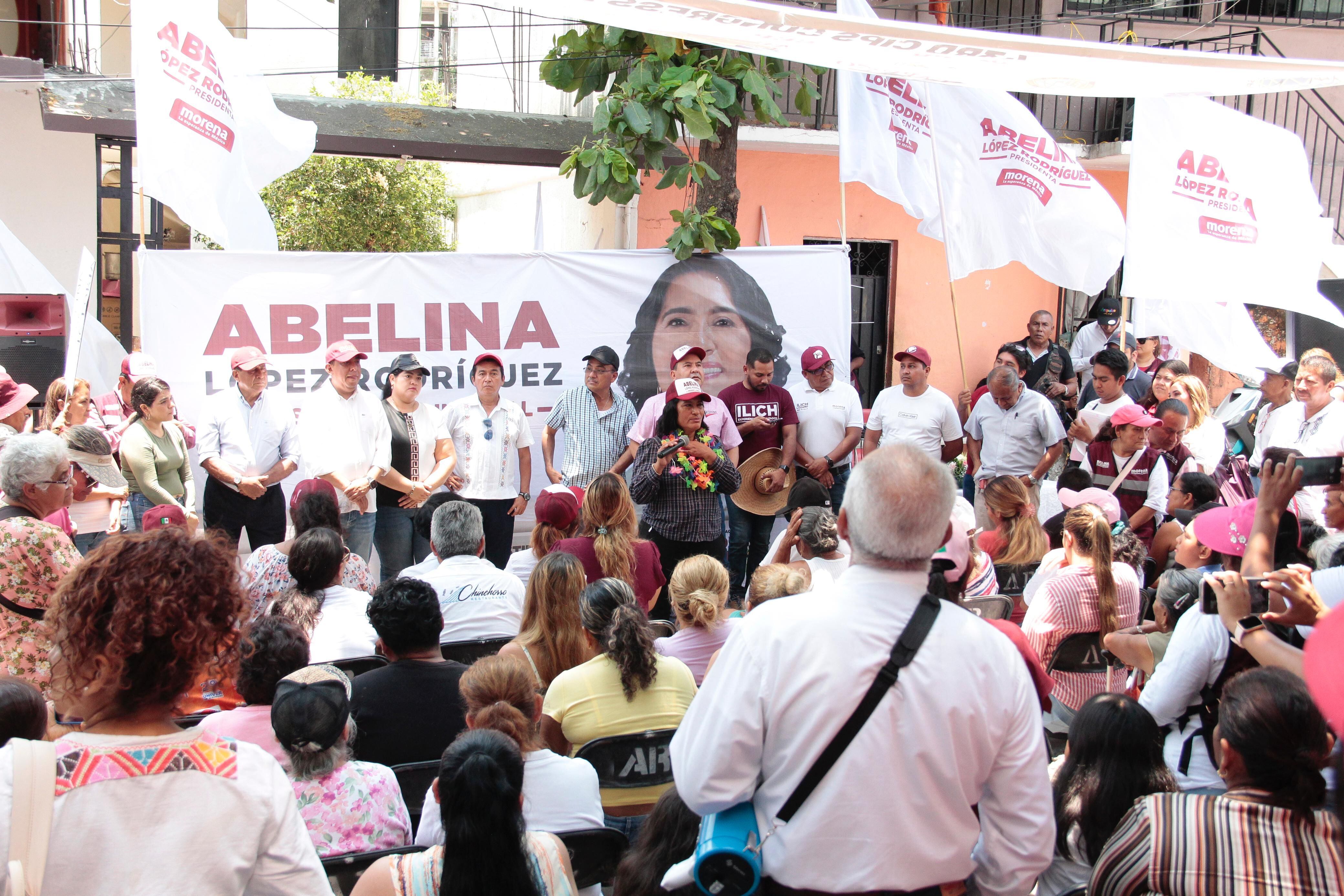 Abelina López Rodríguez, candidata de la coalición Morena-PT-PVEM