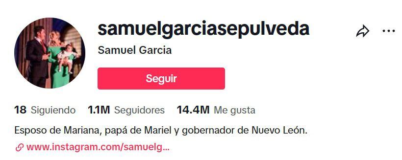 Samuel García llega a un millón de seguidores en TikTok